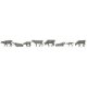 Mountain Cows -- Gray pkg(8), HO Faller Gmbh 151905