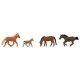 Horses -- Brown pkg(4), HO Faller Gmbh 151912