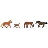 Horses -- Brown pkg(4), HO Faller Gmbh 151912