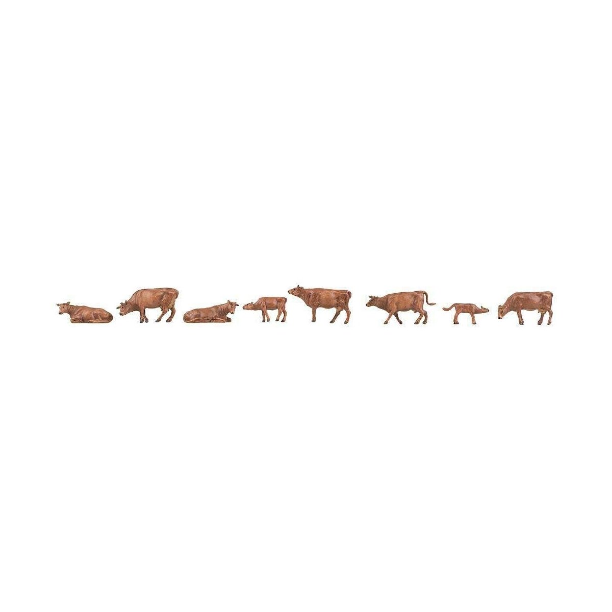 Allgau Swiss Cattle -- Brown pkg(8), HO Faller Gmbh 151922