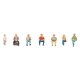 Sitting People -- Set 1 pkg(7), HO Faller Gmbh 151662