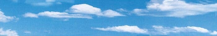 Sky & Clouds Background Scene -- 112 x 32′ 280 x 80cm, All Scales, Vollmer Gmbh 46105