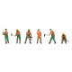 Forest Workers with Modern Equipment -- pkg(6), HO Faller Gmbh 151690