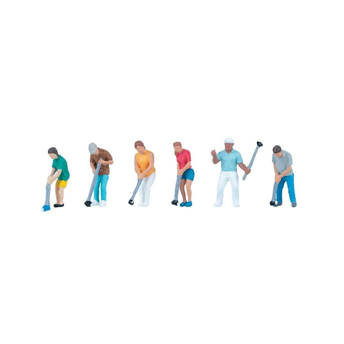 Miniature Golf Players -- pkg(6), HO Faller Gmbh 151693