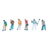 Miniature Golf Players -- pkg(6), HO Faller Gmbh 151693