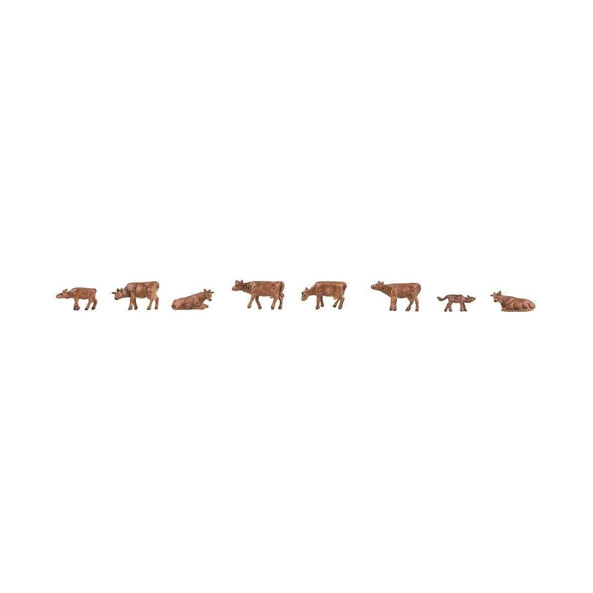Allgau Swiss Cattle -- Brown pkg(8), N Faller Gmbh 155908