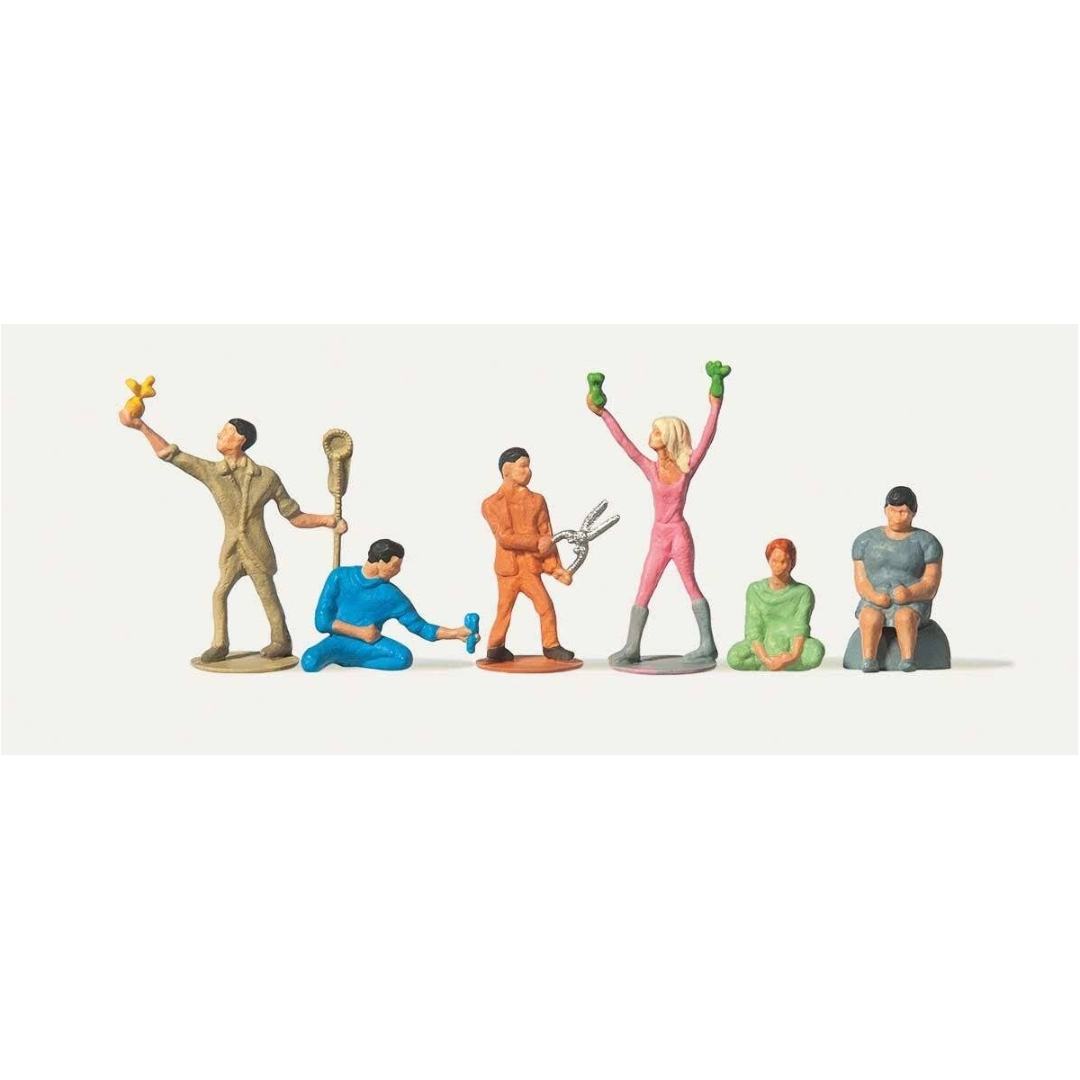Gardeners - Economy Series -- 1 pkg(6), HO Merten 215014