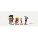 Passengers in the Rain -- pkg(6), HO, Merten 212186