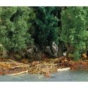 Beaver Lodge with 4 Beavers and Tree Miniature Scene, HO, Busch Gmbh & Co Kg 7893