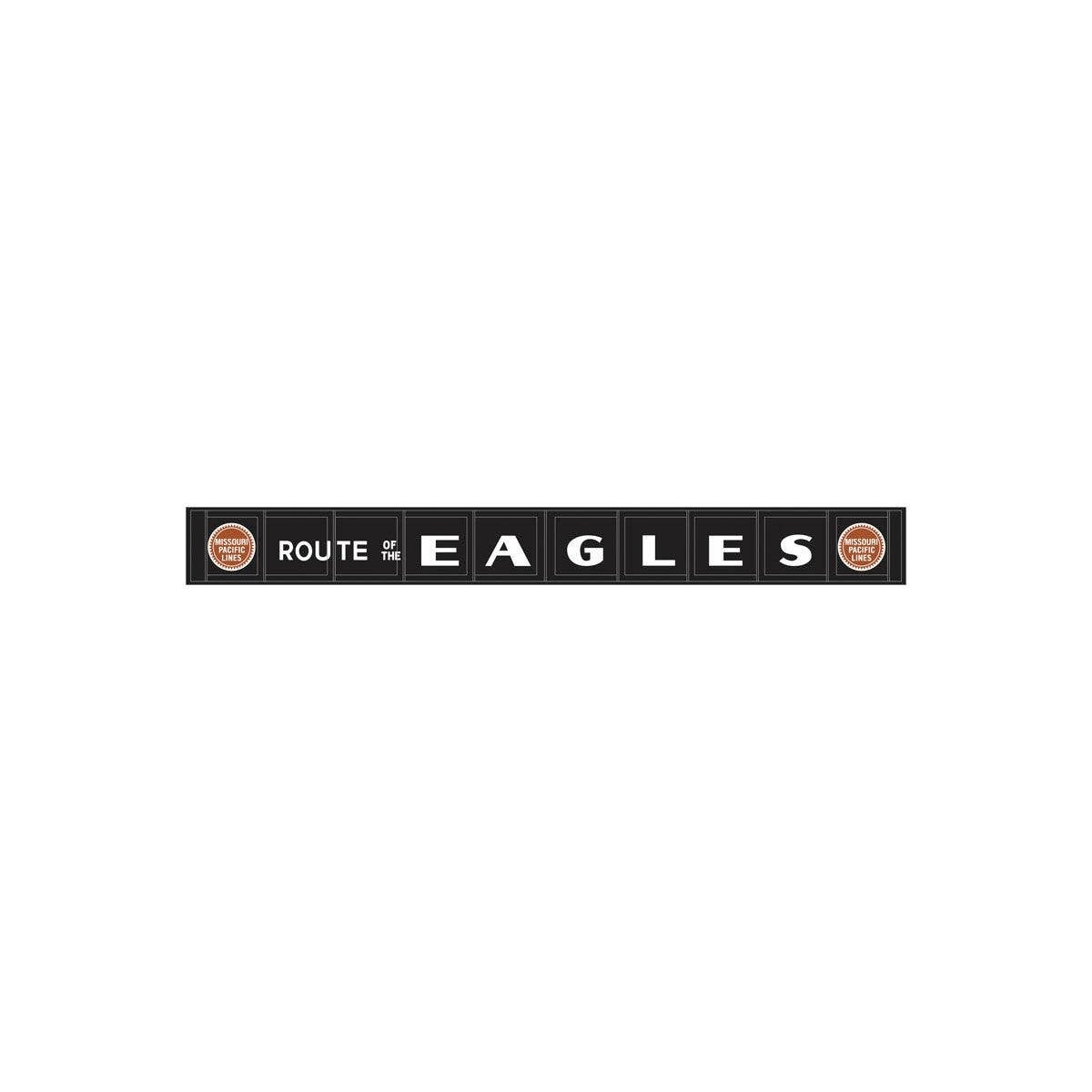 Decorated Plate Girder Bridge w/Code 100 Track -- Kit - Missouri Pacific (black, red, Buzz Saw Logo, Eagles Slogan), HO Atlas Mo
