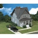 Kim`s Classic American Home - Kit -- Light Gray, Medium Gray, White, Black - 6-5/16 x 3-5/16 x 4-1/2`, HO, Atlas Model Railroad 