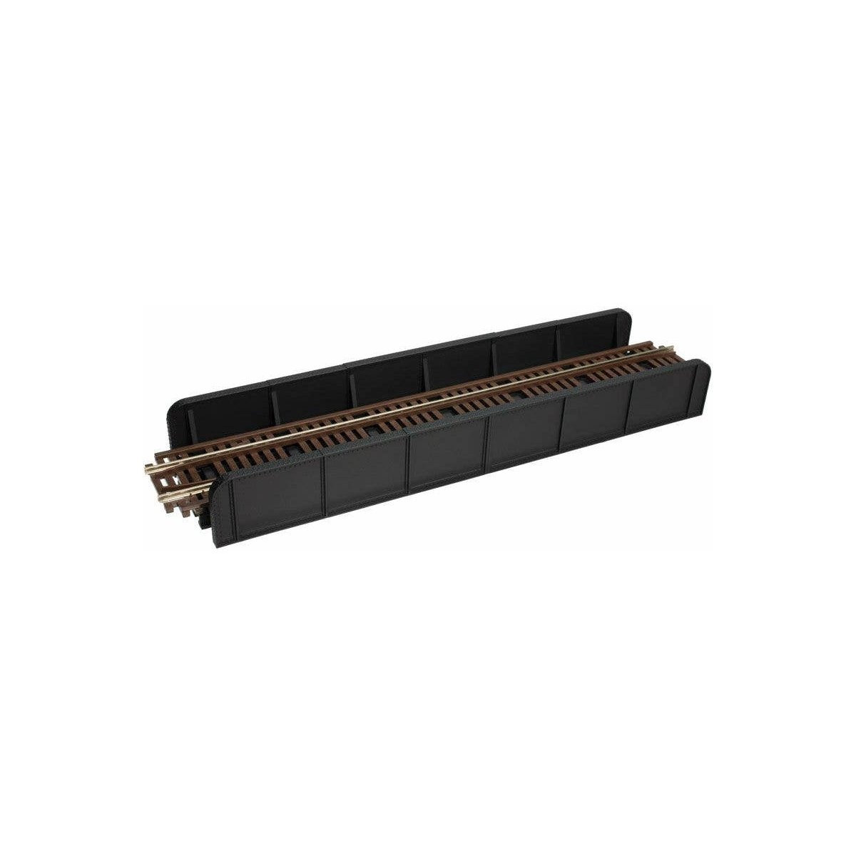 Through Plate-Girder Bridge with Code 100 Track -- Kit - Single-Track (black), HO Atlas Model Railroad Co. 880