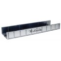 Decorated Plate Girder Bridge w/Code 100 Track -- Denver & Rio Grande Western (silver, black), HO, Atlas Model Railroad Co. 892