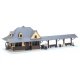 Hillside Structure Series - Kit -- Suburban Passenger Station w/One Station Platform 7-5/16 x 10-5/16 x 7-1/2′, O Atlas O 6901