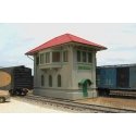Central Junction Concrete Switch (Interlocking) Tower - Scene Scapes(R) -- 5-3/4 x 3-1/4 x 4-1/2′ 14.6 x 8.3 x 11.4cm, HO, Bac