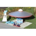 Area 51 Fuel Gas Station -- Assembled, HO, Bachmann Industries 35213