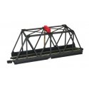 Truss Bridge with Blinking Light - E-Z Track(R) -- Assembled - 10-1/2 x 2-3/8 x 4′ 26.7 x 6 x 10.2cm (black), HO, Bachmann Ind