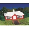 Plasticville Classic Kit - School House -- 6 x 7-1/8′ 15.3 x 18.1cm, HO Bachmann Industries 45133
