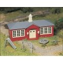Plasticville U.S.A.(R) Classic Kits -- School House with Playground Equipment, O, Bachmann Industries 45611