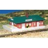 Passenger Station with Figure - Assembled -- 2-7/8 x 5-1/8′ 7.3 x 13cm, N Bachmann Industries 45908