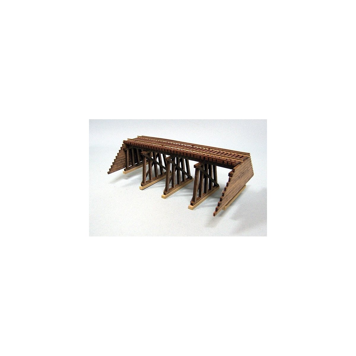 Pile & Frame Trestle -- Laser-Cut Kit - 6 x 2′ High 15.2 x 2.1cm High, HO Blair Line 171