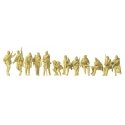 Military - Soviet Union WWII (1942) - Unpainted Figures -- Armored Infantry Riflemen Riding Tank pkg(12), HO, Preiser Kg 16545