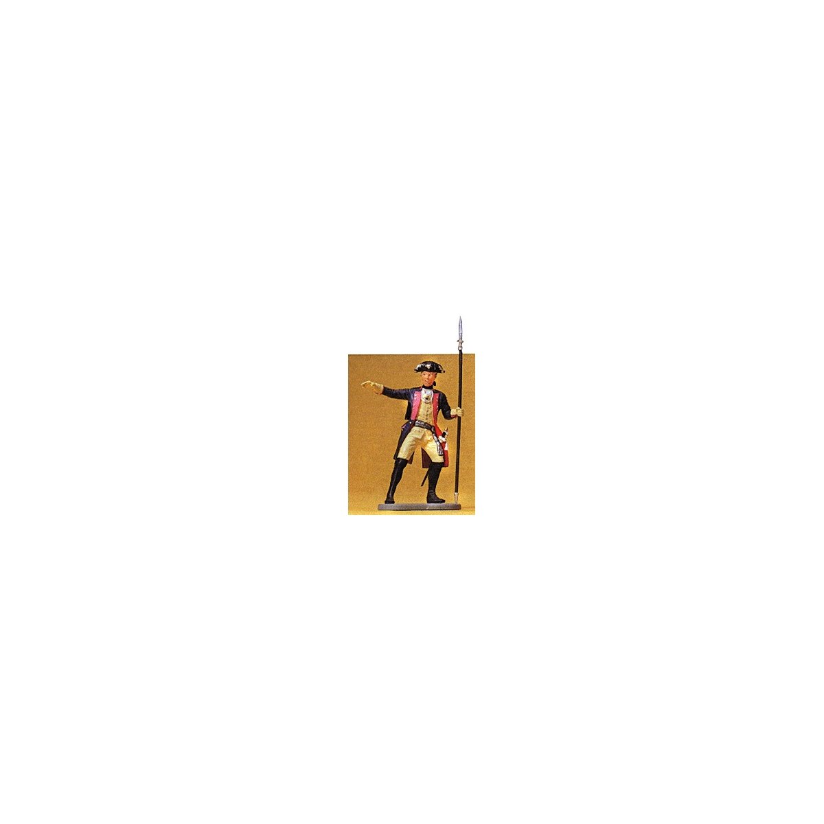 Prussian Army Circa 1756, 7th Infantry 1/24 Scale -- Officer of Musketeers w/Spontoon, 1/24 Preiser Kg 54133