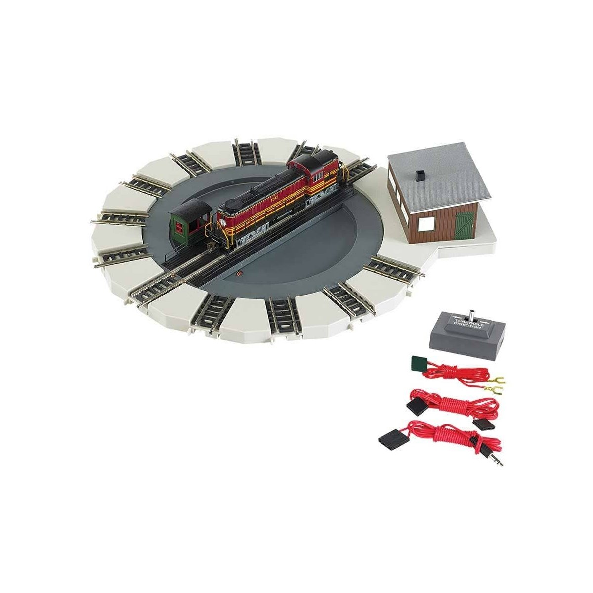 Motorized Turntable - E-Z Track(R) -- Kit - 7-1/2′ 19.1cm Diameter, 5-1/2′ 14cm Bridge, N Bachmann Industries 46799