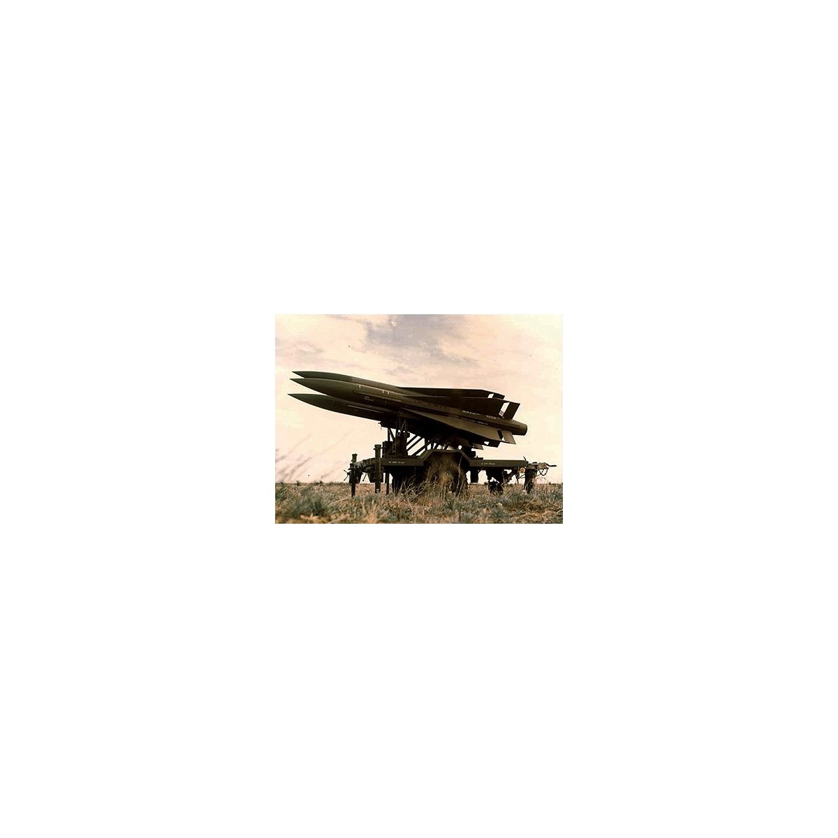Military - US/NATO - Hawk MIM-23B Improved Missile Launch/Control System -- M390C Transport Platform with 3 Surface-to-Air Missi