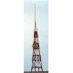 TV Broadcast Tower w/Assorted Station Numbers (Laser-Cut Wood Kit) -- 1′ Square 2.5cm x 8′ 20cm Tall, N Blair Line 1516