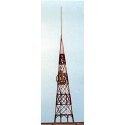 TV Broadcast Tower w/Assorted Station Numbers (Laser-Cut Wood Kit) -- 1` Square 2.5cm x 8` 20cm Tall, N, Blair Line 1516