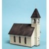 Wood Frame Church -- Kit - 4-7/8 x 3 x 6-1/2′ 12.2 x 7.5 x 16.2cm, HO Blair Line 169