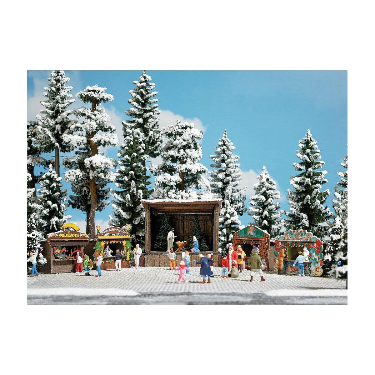 Romantic Christmas Market -- Kit, HO Busch Gmbh & Co Kg 1183