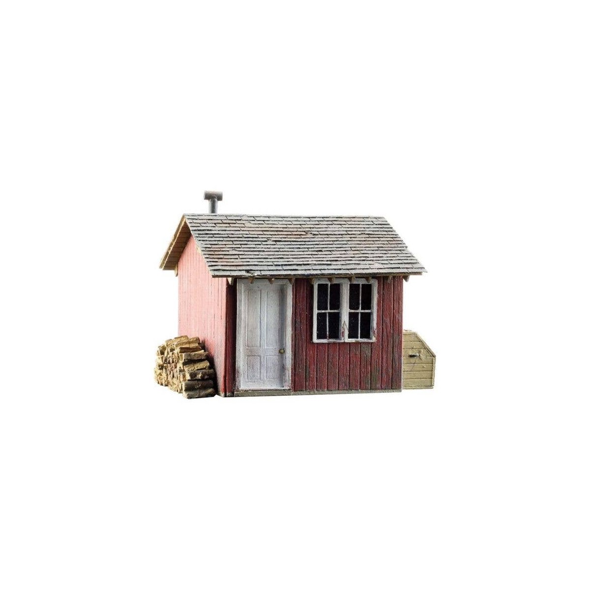 Work Shed - Built-&-Ready(R) Landmark Structures(R) -- Assembled - 1-1/4 x 1-1/16 x 1′ 3.2 x 2.7 x 2., N, Woodland Scenics 49