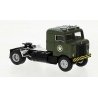 1950 Kenworth Bullnose Tractor Only - Assembled -- U.S. Army (olive, yellow, white), HO Brekina Automodelle 85954