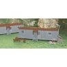 Railroad Work Sheds - Plasticville U.S.A. -- Kit - 1 Each: Oxide, Gray pkg(2), HO Bachmann Industries 45176