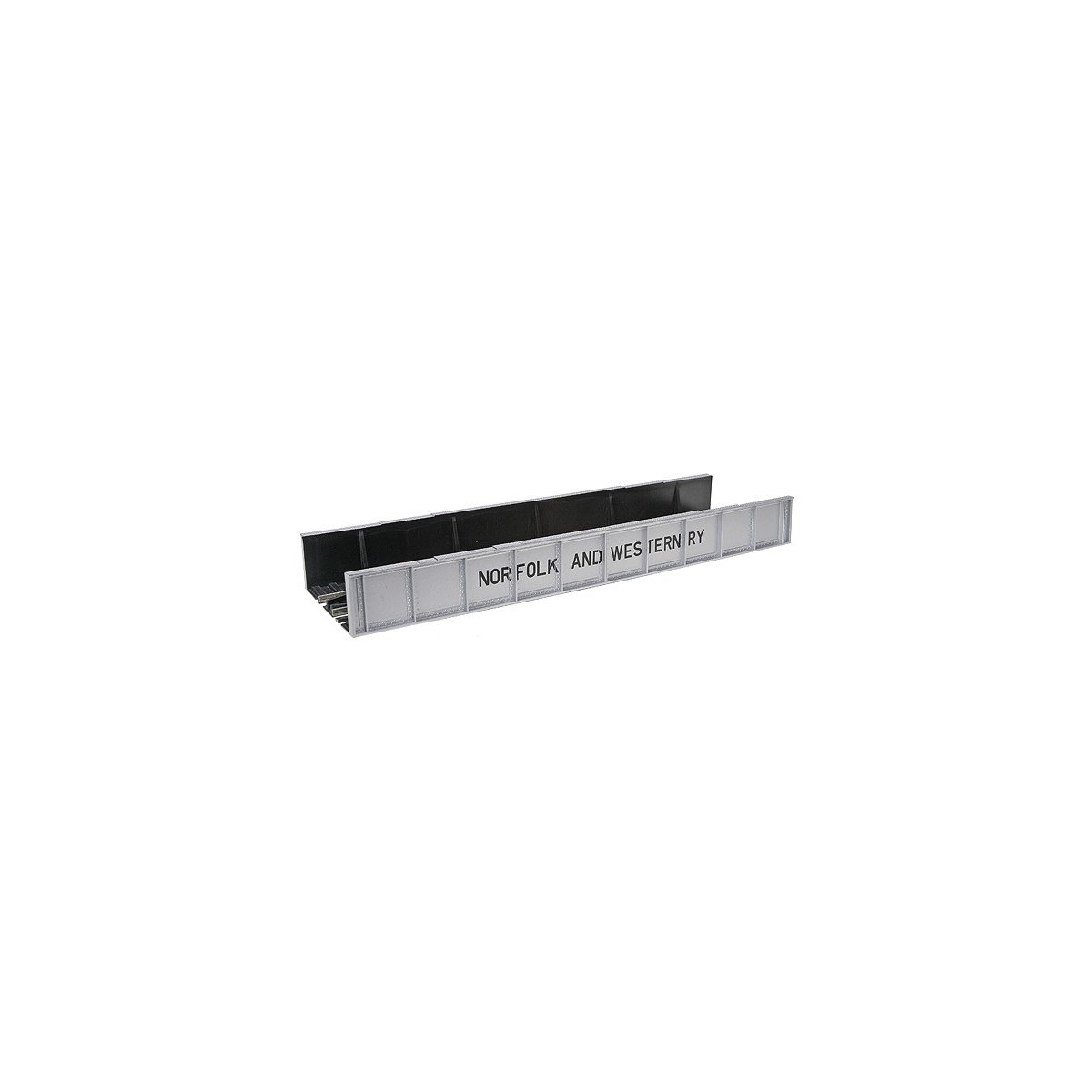 Decorated Plate Girder Bridge w/Code 100 Track -- Norfolk & Western (silver), HO Atlas Model Railroad Co. 70000002