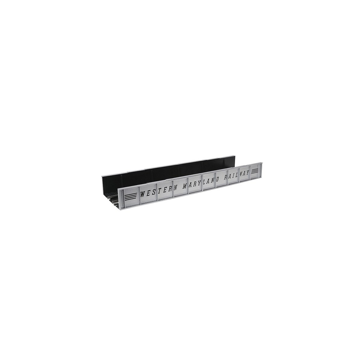 Decorated Plate Girder Bridge w/Code 100 Track -- Western Maryland (silver, black), HO Atlas Model Railroad Co. 70000004