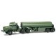 M 931 Semi Tractor w/Tank Trailer - Assembled -- United States Army (green), HO Herpa Models 744492