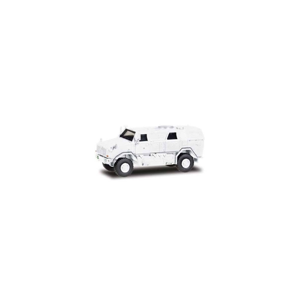 ATF Dingo Armored Truck - Assembled -- United Nations (white), HO Herpa Models 746731