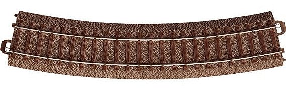 C-Track - Curved - 24.3 Degrees -- Radius: 17-1/4′ 437.5mm, HO, Trix 62224