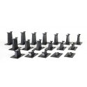 Graduated Pier Set - E-Z Track(R) -- 18 Pieces, HO, Bachmann Industries 44595
