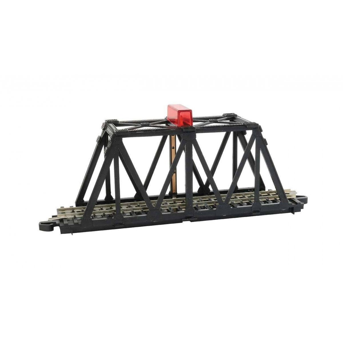 Through-Truss Bridge with Blinking Light -- With E-Z Track Straight Section, N Bachmann Industries 44873