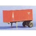 Military - US/NATO (Modern) - Trailers -- MILVAN 20` Single-Axle Container Chassis w/20` Box Container, HO, Trident Miniatures 9