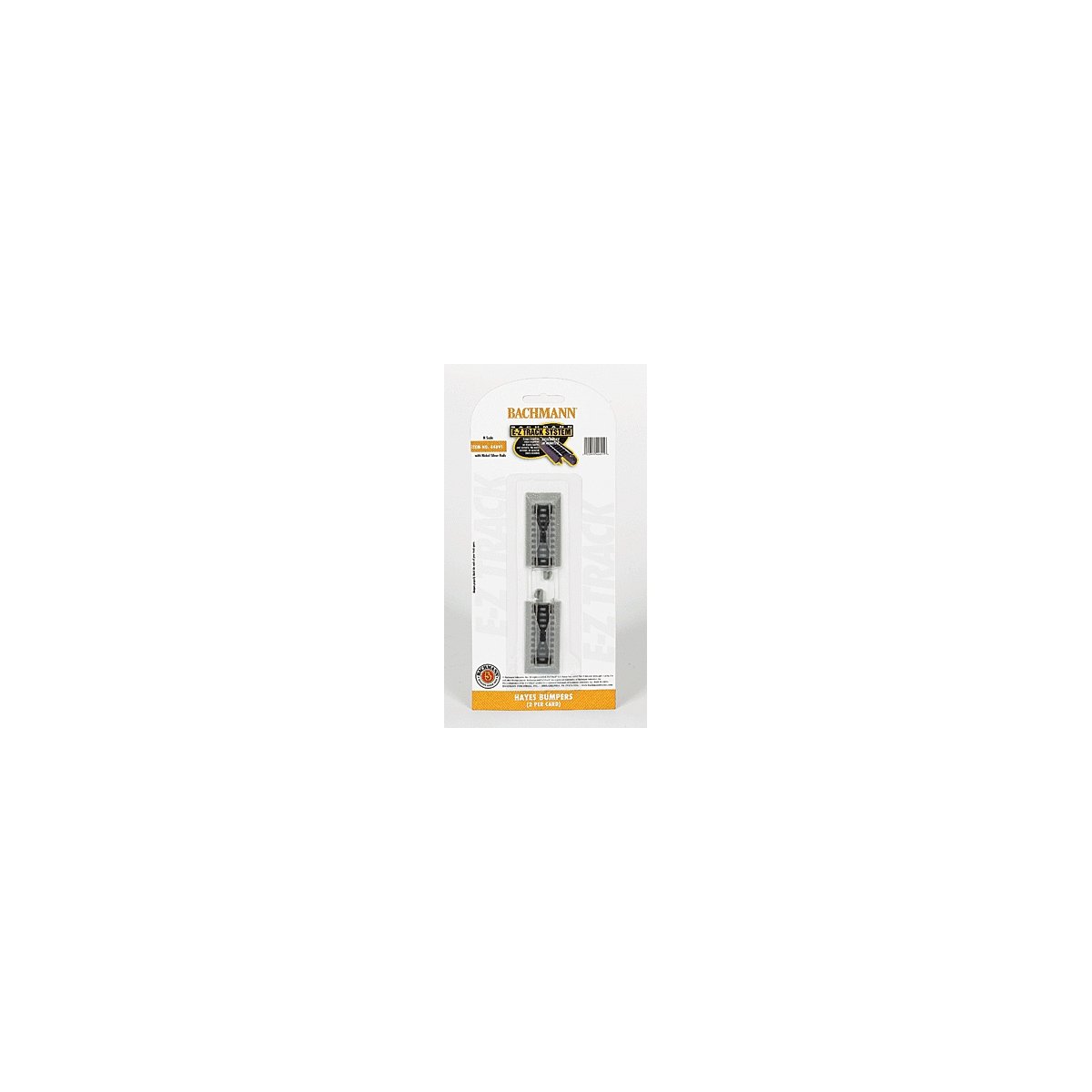 Hayes Bumper - E-Z Track(R) -- Nickel-Silver Rail & Gray Roadbed pkg(2), N, Bachmann Industries 44891