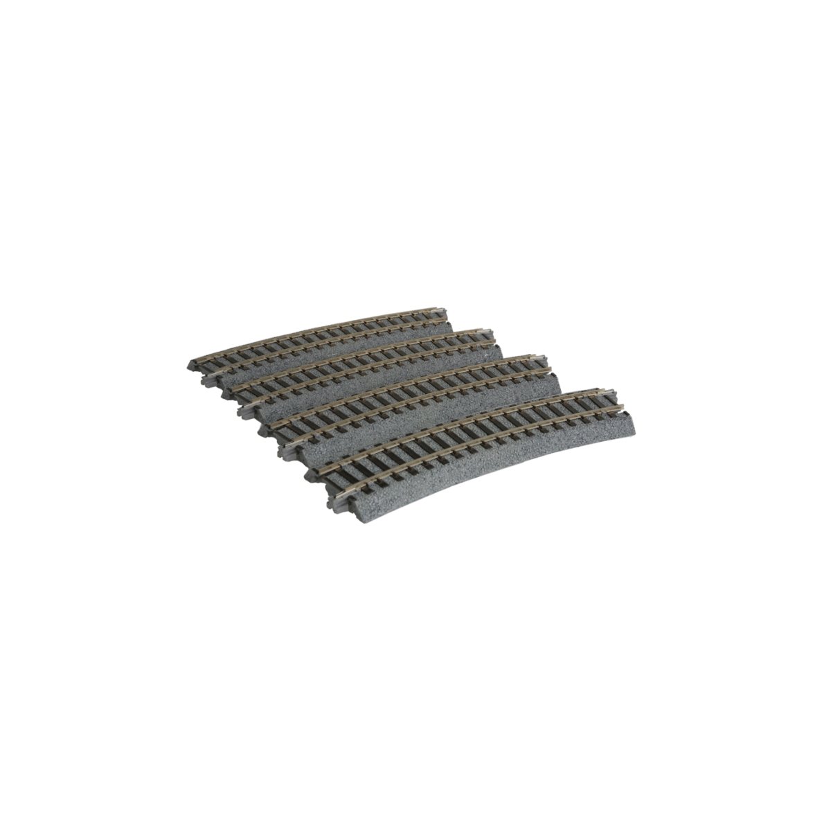 Curved Roadbed Track Section - Unitrack -- 22.5-Degree Section, 14-1/2′ 370mm Radius pkg(4), HO, Kato USA Inc 2280