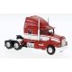 1984 Kenworth T600 Sleeper-Cab Tractor Only - Assembled -- Red, White, HO, Brekina Automodelle 85926