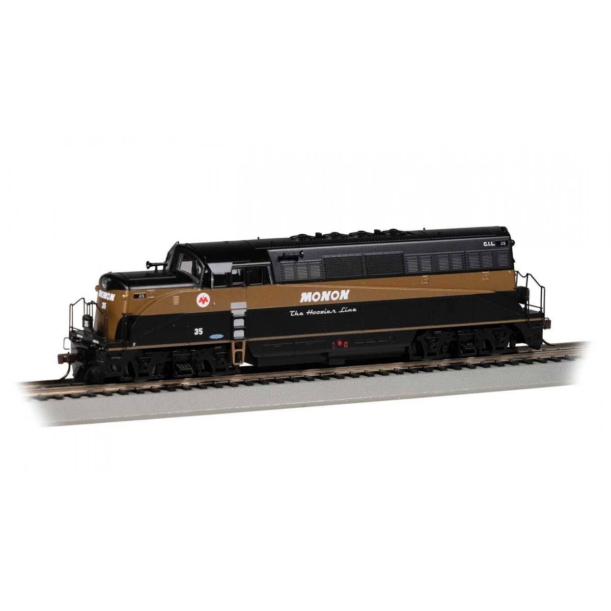EMD BL2 - DCC -- Monon 35 (black, gold), HO Bachmann Industries 69202