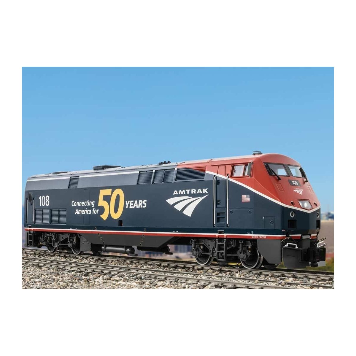 GE P42 Genesis - Sound and DCC -- Amtrak 108 (50th Anniversary blue, red, white, gray), G LGB 20494