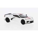 2020 Chevrolet Corvette (C8) Stingray - Assembled -- White, Red, Black, HO, Brekina Automodelle PCX870673